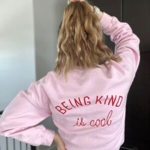 Pink "Being Kind is Cool" Crewneck Sweatshirt